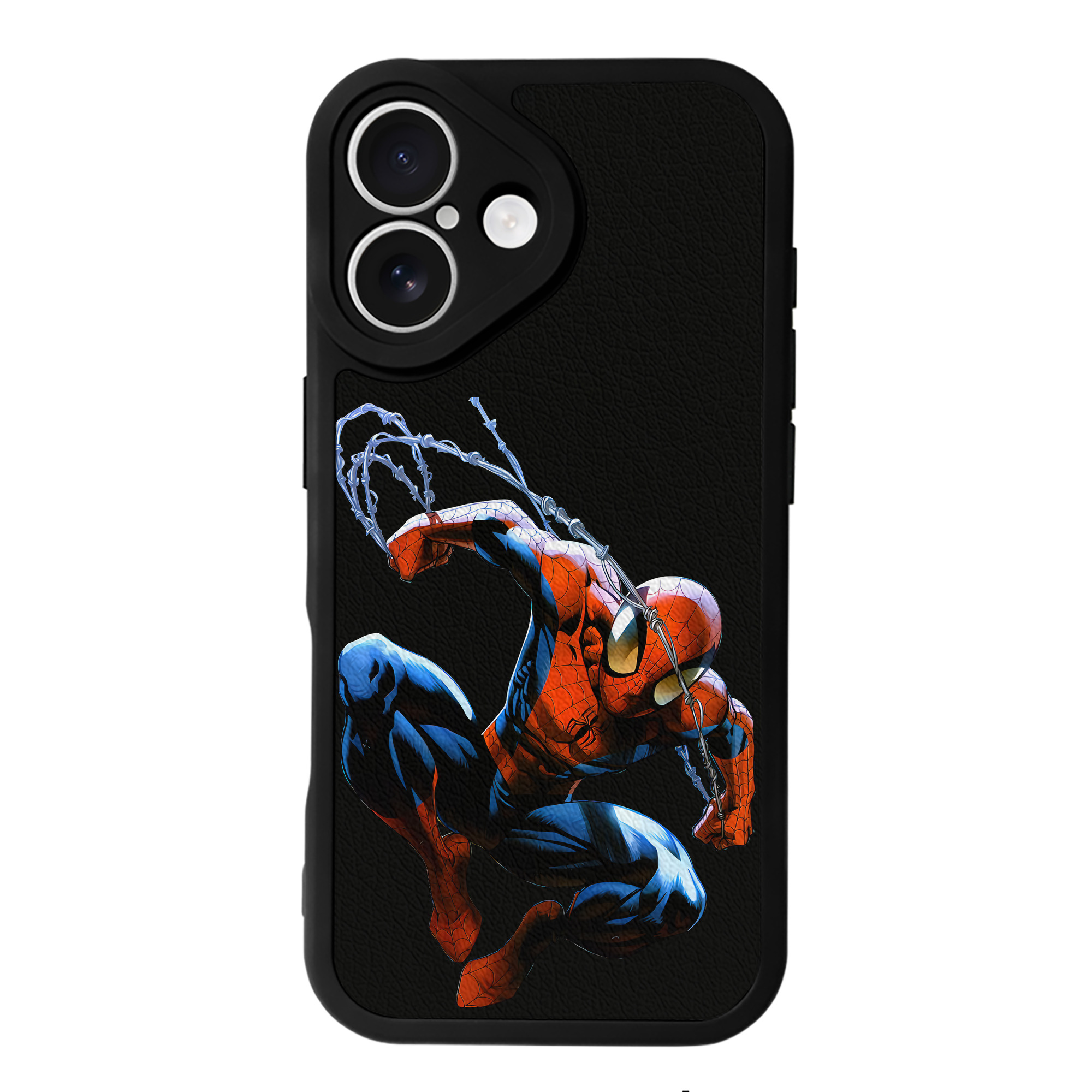 （画像用） Spider Man スパイダーマン 【iPhone 16シリーズ対応】シリコンスマホケース（レザー調） 材質：シリコン